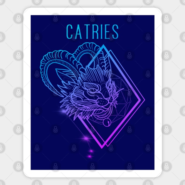 Aesthetic zodiac cattery: Aries Magnet by Blacklinesw9
